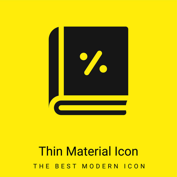 Account minimal bright yellow material icon - Vector, Image