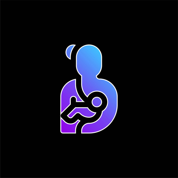 Icona del vettore gradiente blu che allatta - Vettoriali, immagini