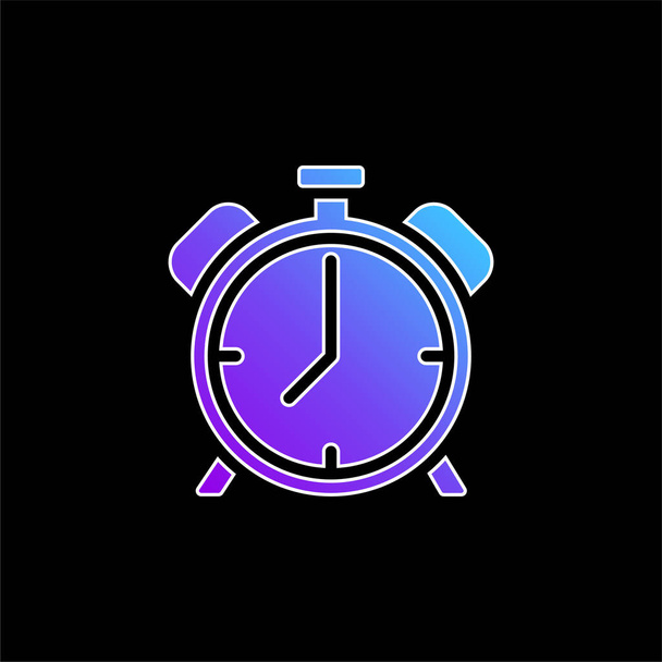Despertador Reloj azul gradiente icono del vector - Vector, imagen
