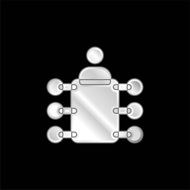 Tablero plateado icono metálico - Vector, imagen