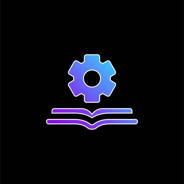 Book blue gradient vector icon - Vector, Image