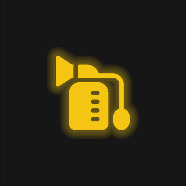 Breast Pump yellow glowing neon icon - ベクター画像
