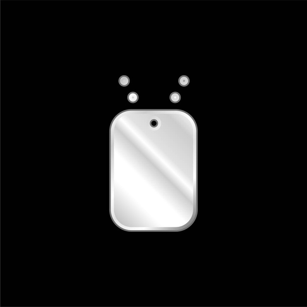 Jelvény ezüst lemezelt fém ikon - Vektor, kép