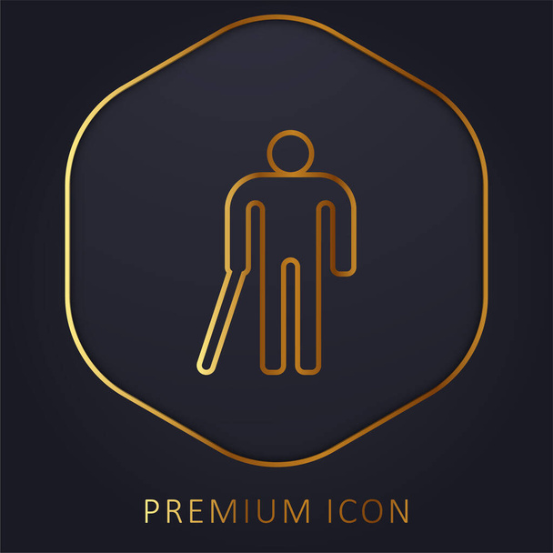 Linea dorata cieca logo premium o icona - Vettoriali, immagini