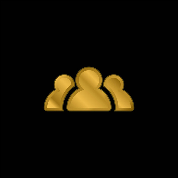 Audiencia chapado en oro icono metálico o logo vector - Vector, Imagen