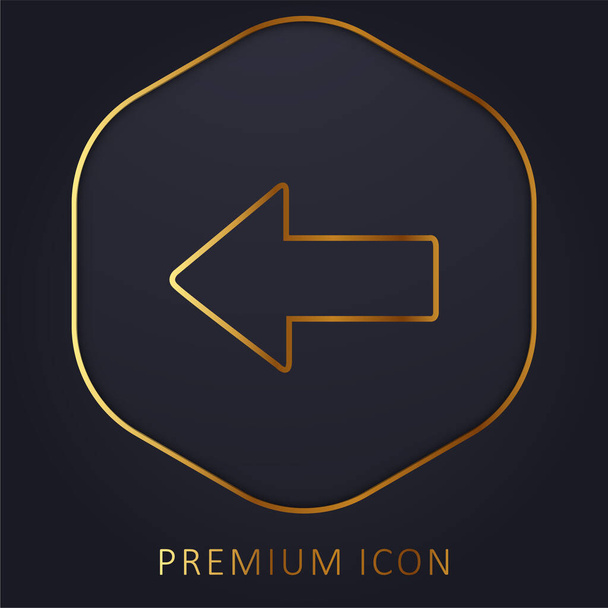 Strzałka wskazując na lewej złotej linii logo premium lub ikona - Wektor, obraz
