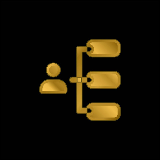 Boss gold plated metalic icon or logo vector - Vector, Image