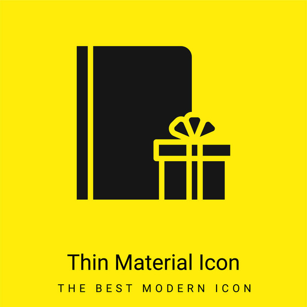 Książka minimalna jasnożółty materiał ikona - Wektor, obraz