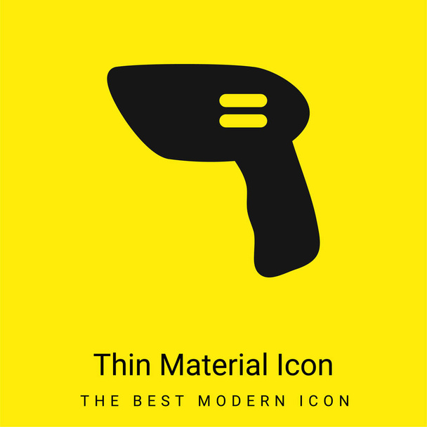 Bar Code Scanner minimal bright yellow material icon - Vector, Image