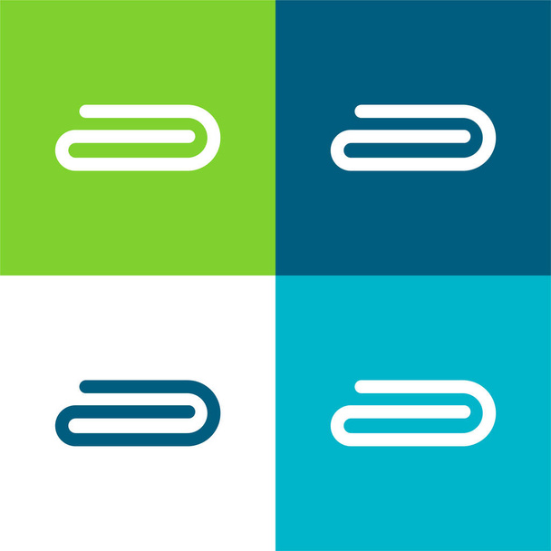 Allega set di icone minime a quattro colori Flat - Vettoriali, immagini