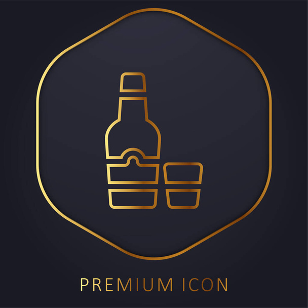 Arak golden line premium logo or icon - Vector, Image