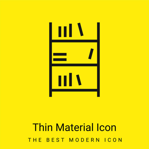 Kniha police minimální jasně žlutý materiál ikona - Vektor, obrázek
