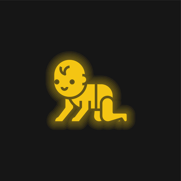 Жёлтая икона - Вектор,изображение