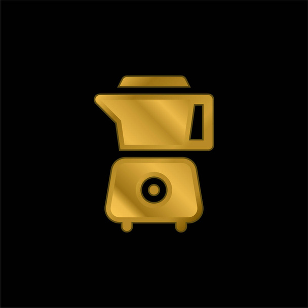 Turmixgép aranyozott fém ikon vagy logó vektor - Vektor, kép