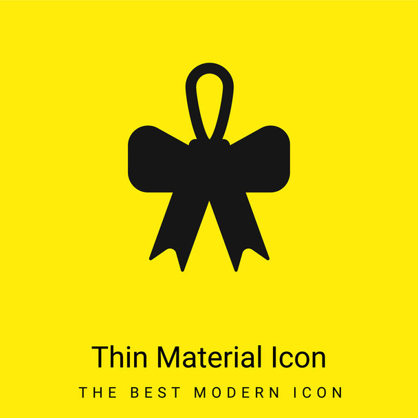 Arco mínimo ícone material amarelo brilhante - Vetor, Imagem
