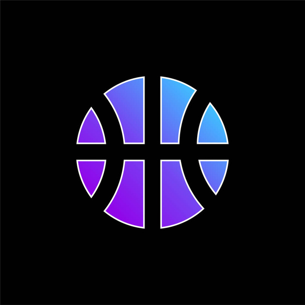 Баскетбольний м'яч синій градієнт Векторна піктограма
 - Вектор, зображення