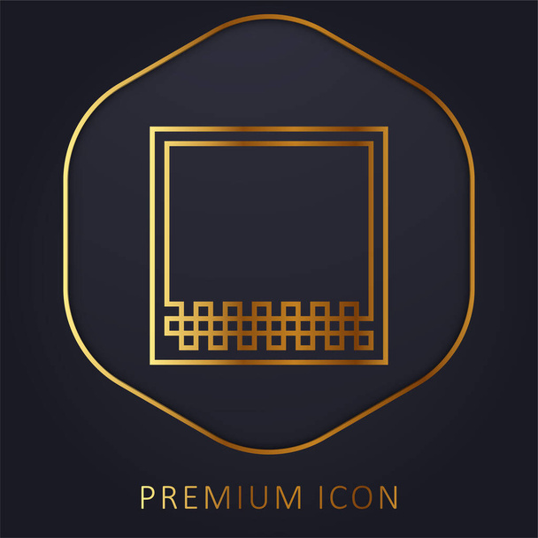 Bottom Margin golden line premium logo or icon - Vector, imagen