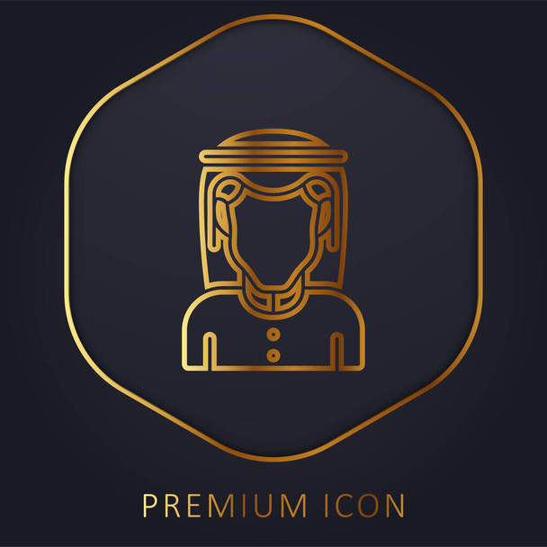 Αραβική χρυσή γραμμή πριμοδότηση λογότυπο ή εικονίδιο - Διάνυσμα, εικόνα