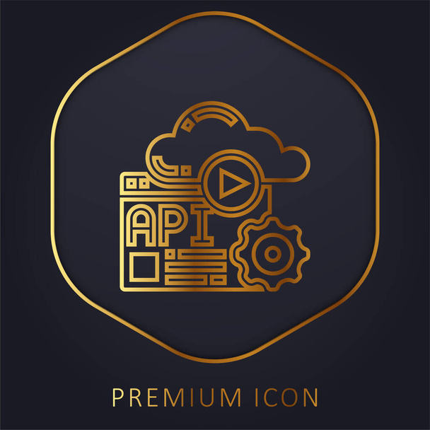 Application ligne d'or logo premium ou icône - Vecteur, image