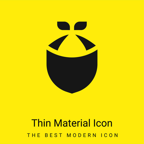 Bandana minimal jaune vif icône matérielle - Vecteur, image