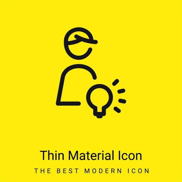 Art Director minimale leuchtend gelbe Material-Ikone - Vektor, Bild