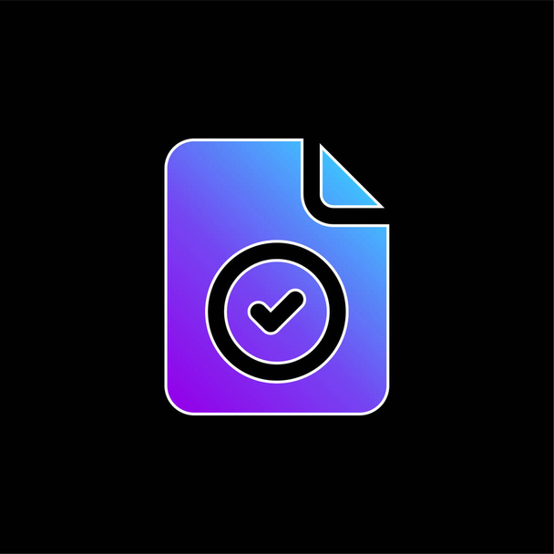 Accepted blue gradient vector icon - ベクター画像
