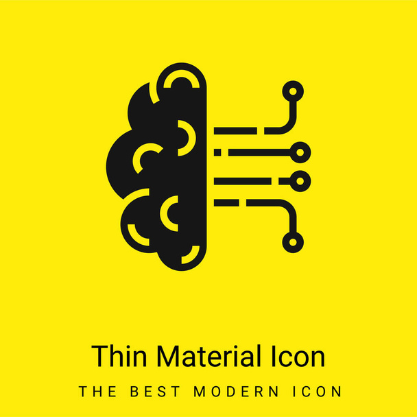 人工知能最小限の明るい黄色の材料アイコン - ベクター画像
