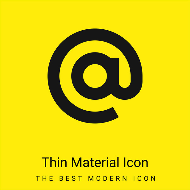 Au minimum icône de matériau jaune vif - Vecteur, image