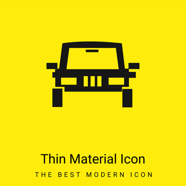 Todo o veículo do terreno ícone material amarelo brilhante mínimo - Vetor, Imagem
