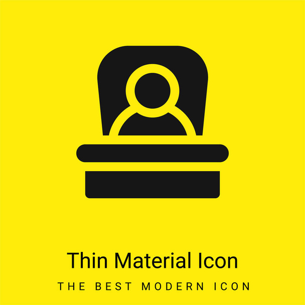 Boss minimal bright yellow material icon - Vector, Image