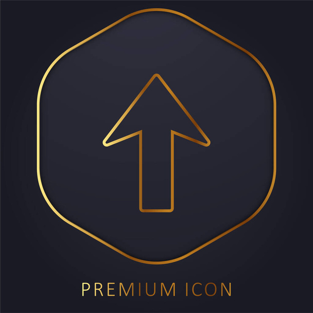 Freccia su linea dorata logo premium o icona - Vettoriali, immagini