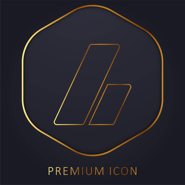 Adsense golden line premium logo or icon - Vector, imagen
