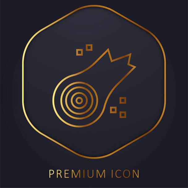 Asteroid Golden Line Premium-Logo oder Symbol - Vektor, Bild