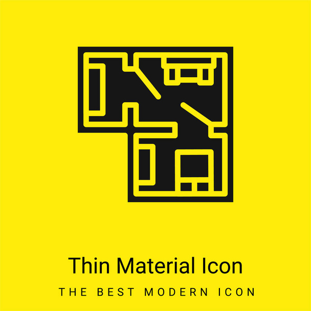 Blueprint minimal bright yellow material icon - ベクター画像