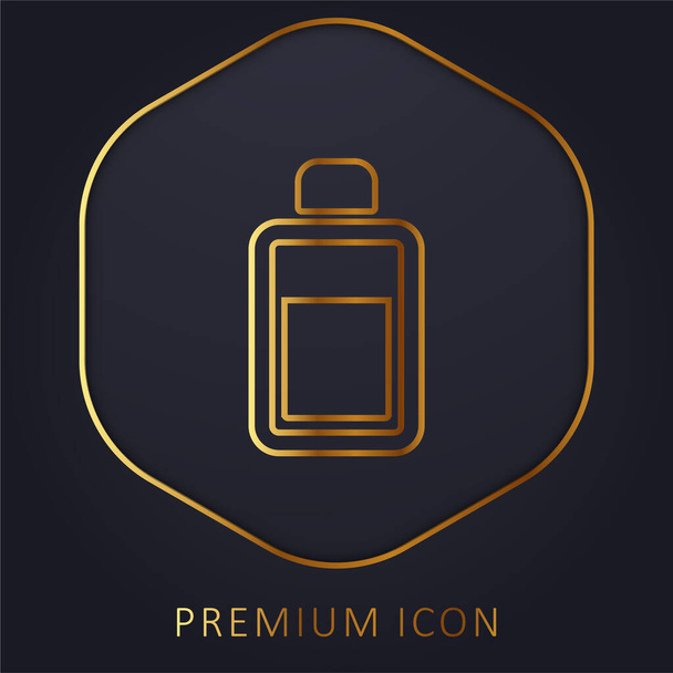 Loción corporal línea dorada logotipo premium o icono - Vector, Imagen