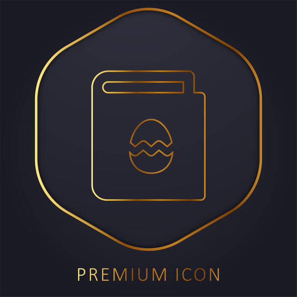 Libro linea dorata logo premium o icona - Vettoriali, immagini