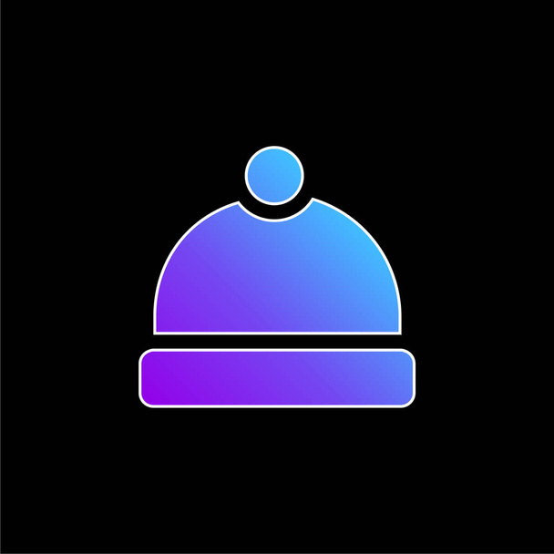 Beanie blu gradiente icona vettoriale - Vettoriali, immagini