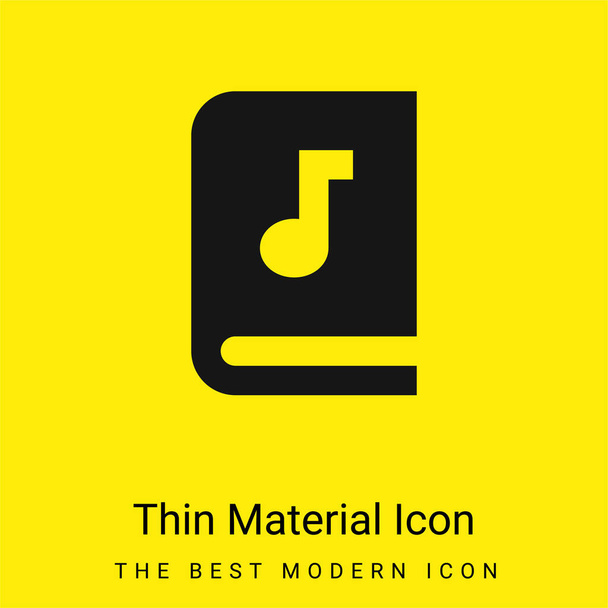 Livre audio minime icône matérielle jaune vif - Vecteur, image