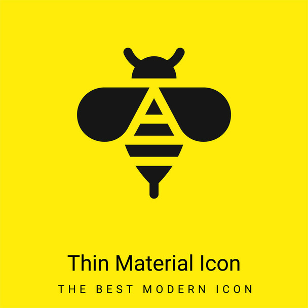 Mehiläinen minimaalinen kirkkaan keltainen materiaali kuvake - Vektori, kuva