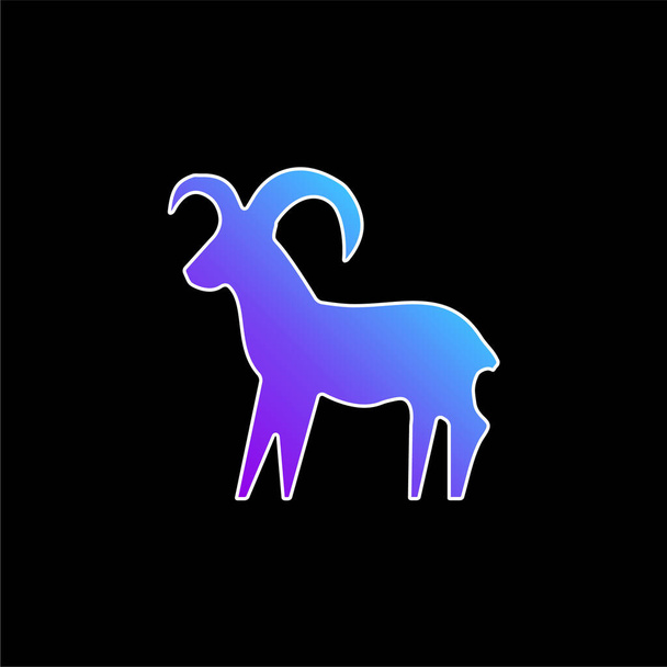 Aries Sign blue gradient vector icon - Vector, Image