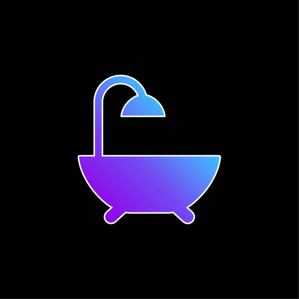 Bath blue gradient vector icon - Vector, Image