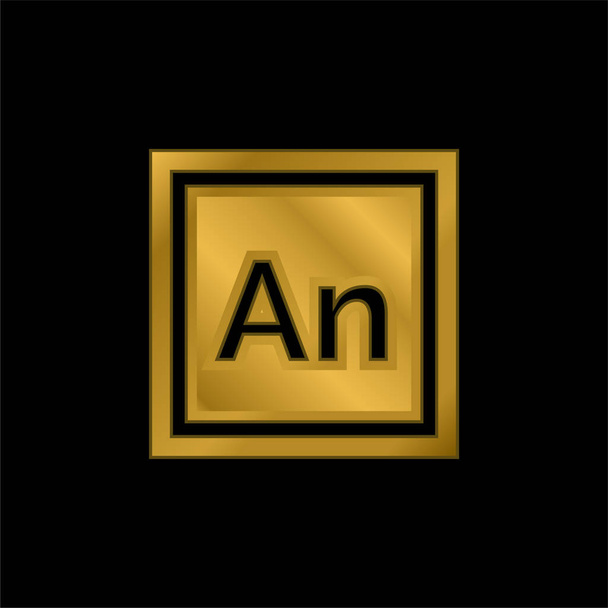 Анімована золота металева іконка або вектор логотипу
 - Вектор, зображення
