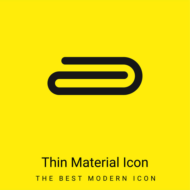 Adjuntar mínimo icono de material amarillo brillante - Vector, imagen