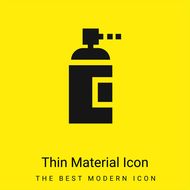 Aerosol minimal bright yellow material icon - Vector, Image