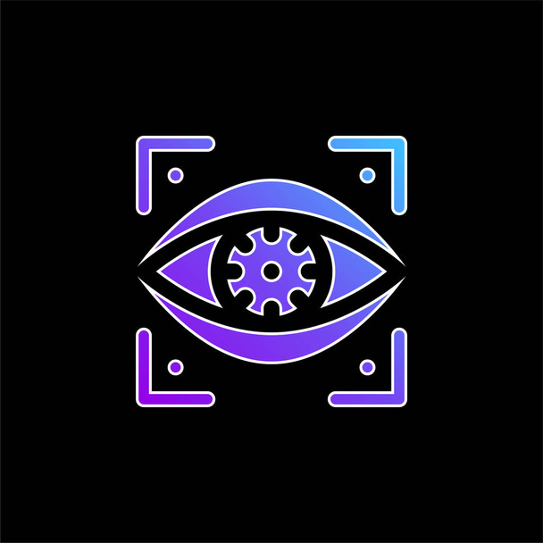 Bionic Eye blue gradient vector icon - Vektor, obrázek