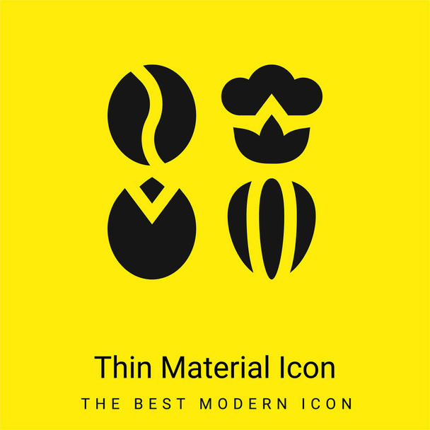 Agricultural minimal bright yellow material icon - Vector, Image
