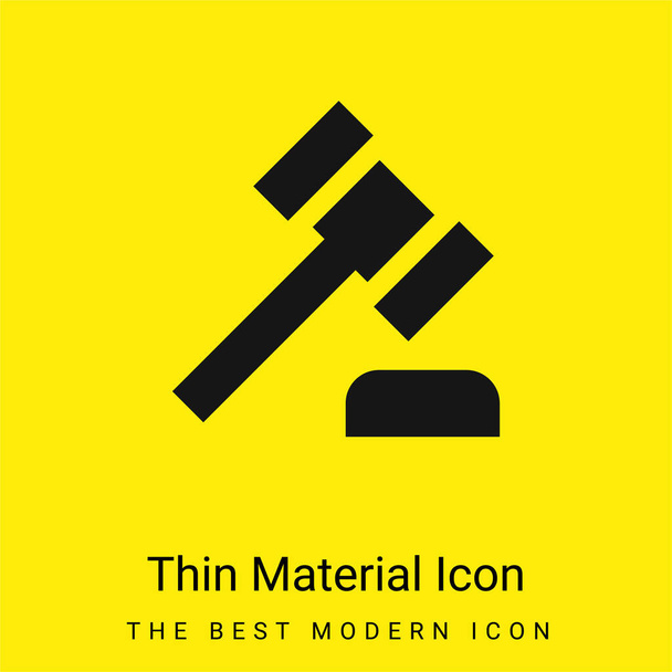 Aukce minimální jasně žlutý materiál ikona - Vektor, obrázek