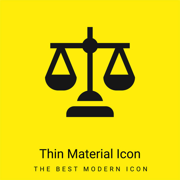 Balance minimale jaune vif icône matérielle - Vecteur, image
