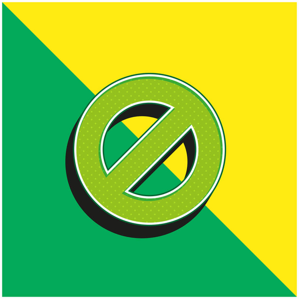 Bloc vert et jaune moderne icône vectorielle 3d logo - Vecteur, image