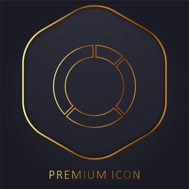 Logo lub ikona Analytics golden line premium - Wektor, obraz